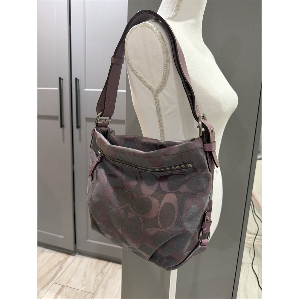 Coach Rare in Lilac Vintage Soho Signature Duffle Shoulder Bag F15067